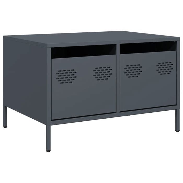 VidaXL Meuble TV anthracite 68x50x43,5 cm acier laminé à froid, support TV, buffet TV, armoire hifi, banc TV, armoire en 851240