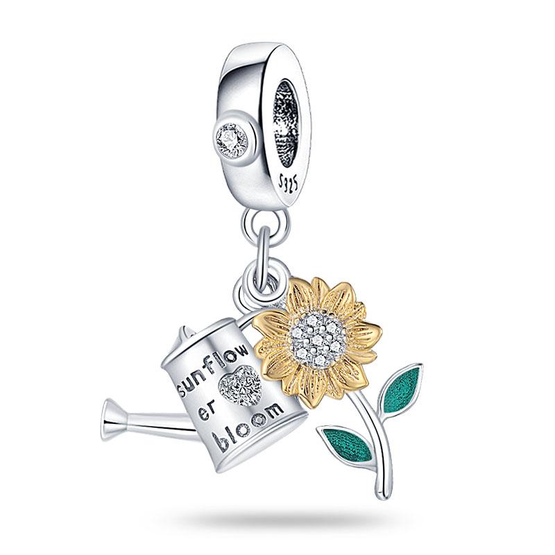 Модные Шармы-Подвески Весенней Серии 100% Медь Цветок Птицы Бабочка Подвеска Подходят для Оригинального Браслета Qikaola Ювелирные Изделия