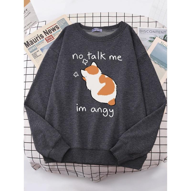 No Talk Me Cute Angry Cat Woman Hoody