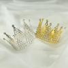 Birthday Cake Baking Crown Ornaments Children's Crown Flowers Tiara Bridal Jewelry Rhinestone Round Hair Ornaments