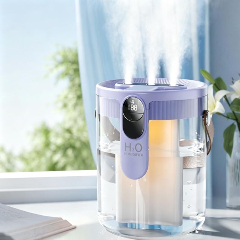 Portable Humidifier Air Freshener for Small Space 2L Large Capacity Perfect for Nightstand Dorm Bedroom Office