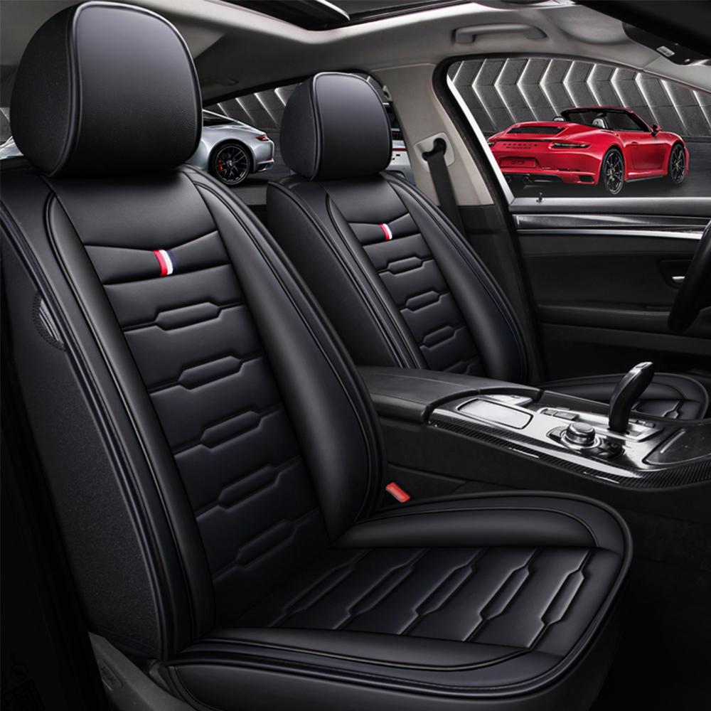 Черные кожаные чехлы на сиденья автомобиля для Mazda 2 3 6 BK BL 2010 2015 GH GG 2017 2020 CX-5 CX-7 CX-3 2015 CX-30 CX-50 Автоаксессуары