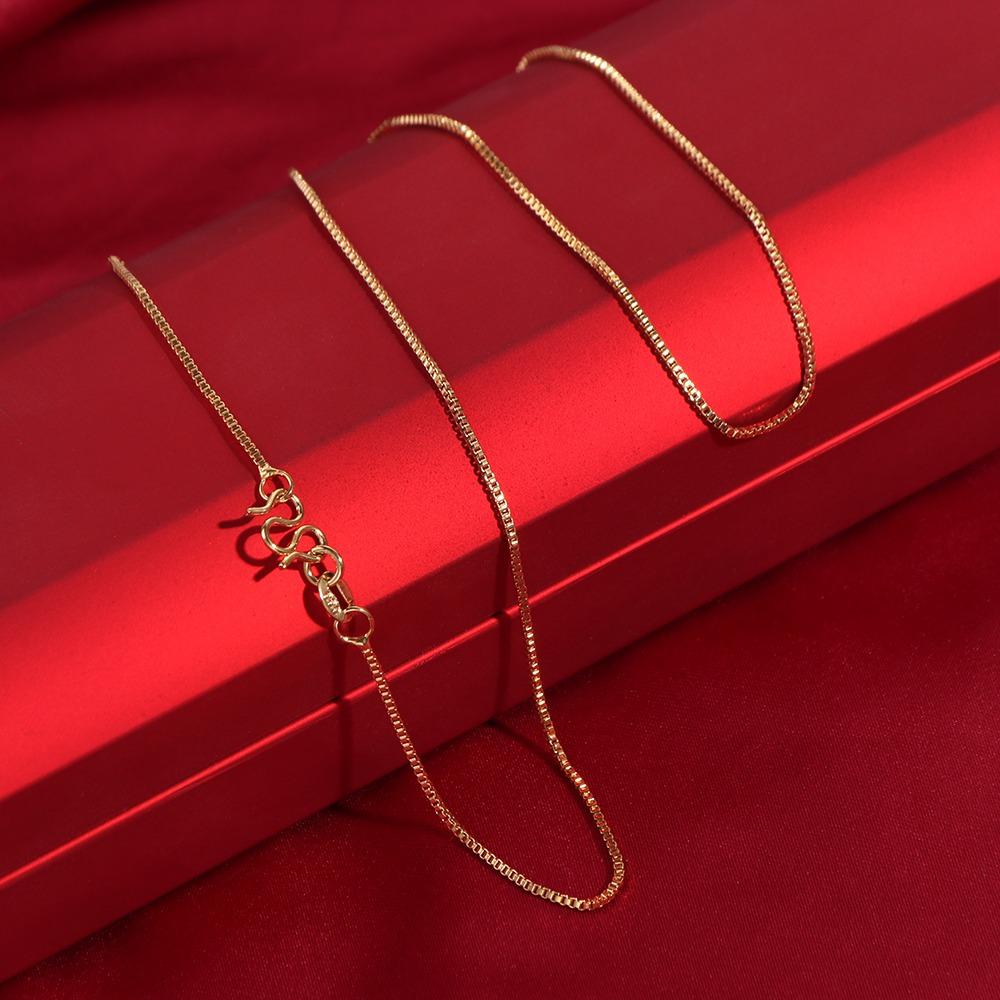 Женские ювелирные аксессуары, вьетнамское песочное золотое ожерелье без подвески, двухслойная цепочка