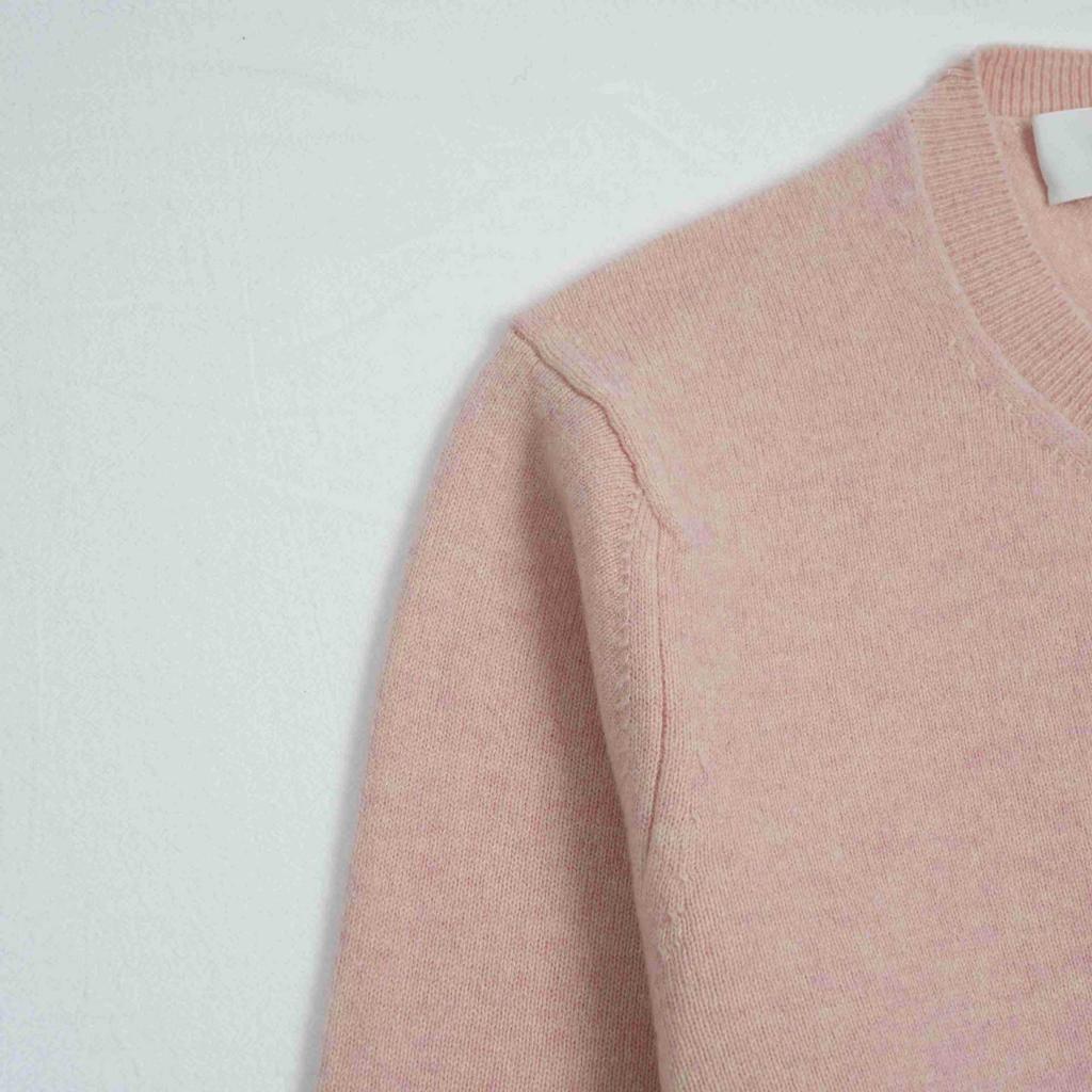 Women's Slim Fit Japanese-Style Wool Cardigan with Embroidered Peach Heart