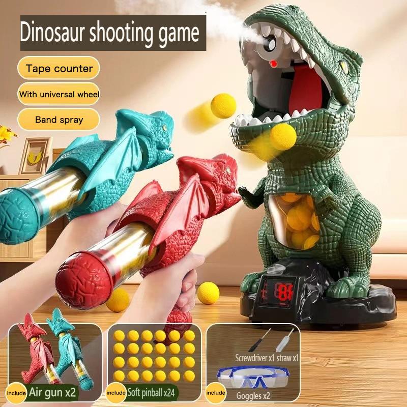 Hungry Shooting Dinosaur Toy Shooting Target Game Toys with Air Pump Gun for Children Entertainment Gun Children Toys