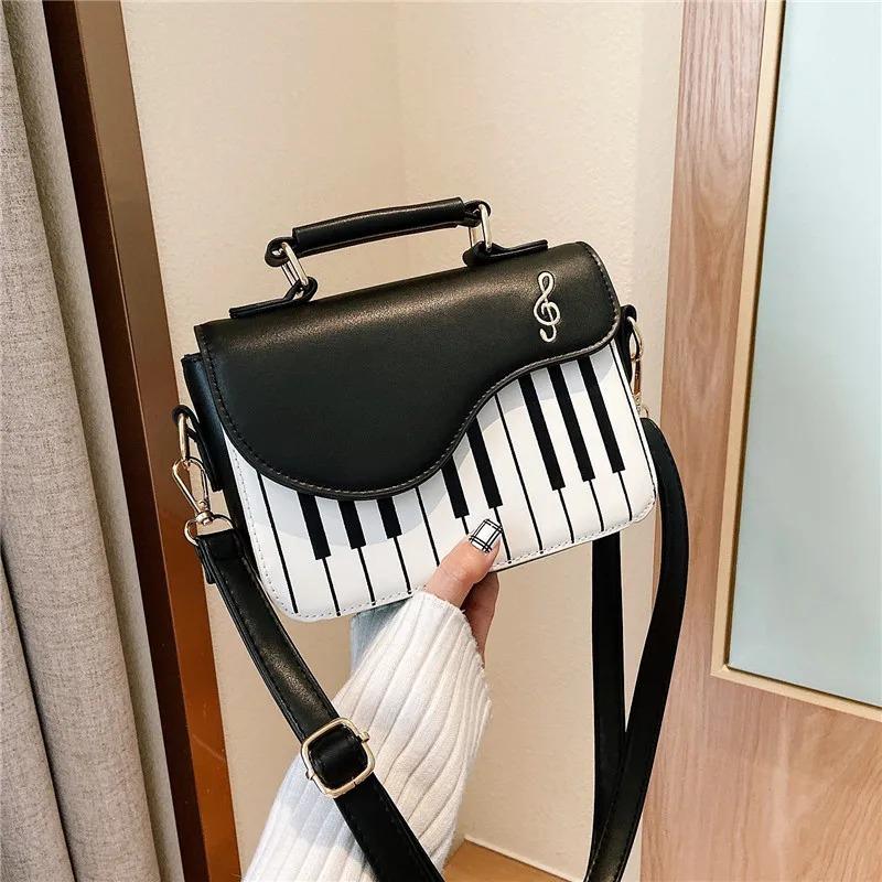Fashion Women Shoulder Bags Piano Style Lady Bag PU Leather Handbags Casual Woman Girls Tote Bags Billfold Wallet Flap Bag