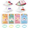 4 Set Flash Cards Kids Early Learning Numbers Alphabets Colors and Shapes 100 Cards with 200