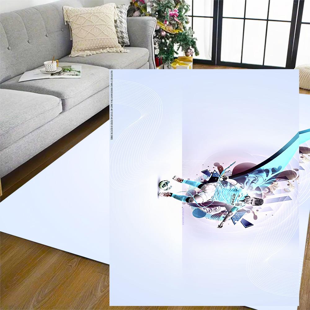 Dynamic Soccer Player Artwork Carpet Suitable for Balcony Decorate room Kitchen Playrooms Antislip Carpet Decorate Offices Wedding Party Gift