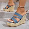 Fashion Women Wedges Sandals 2025 New Shoes for Women Fashion Peep Toe Platform High Heels Sandals Casual Non Slip Beach Shoes Big Size
