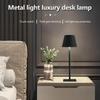 Simple Desk Lamp Decorative Desk Lamp Rechargeable Desk Lamp Metal Texture Ambient Lamp White 4000mAh