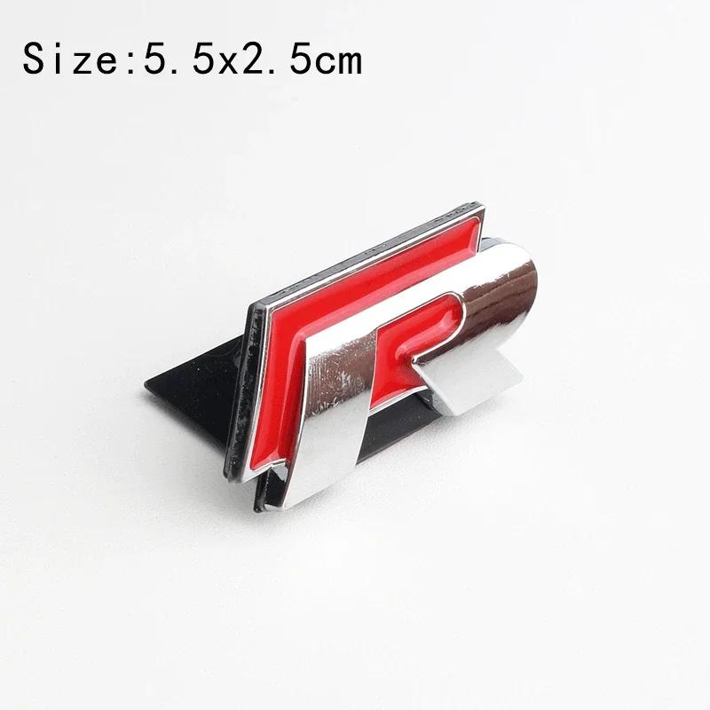 AABIP1 New 3D Metal Car Body Sticker Grill Emblem for Volkswagen VW R Rline Polo Passat B5 B6 B7 CC R32 Golf Jetta Tiguan Bora Scirocco