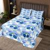 Cartoon Blueberry Bedspread Summer Tropical Fruit Quilted Coverlet Watercolor Botanical Leaves Flower Bedding Set for Teen Adult
