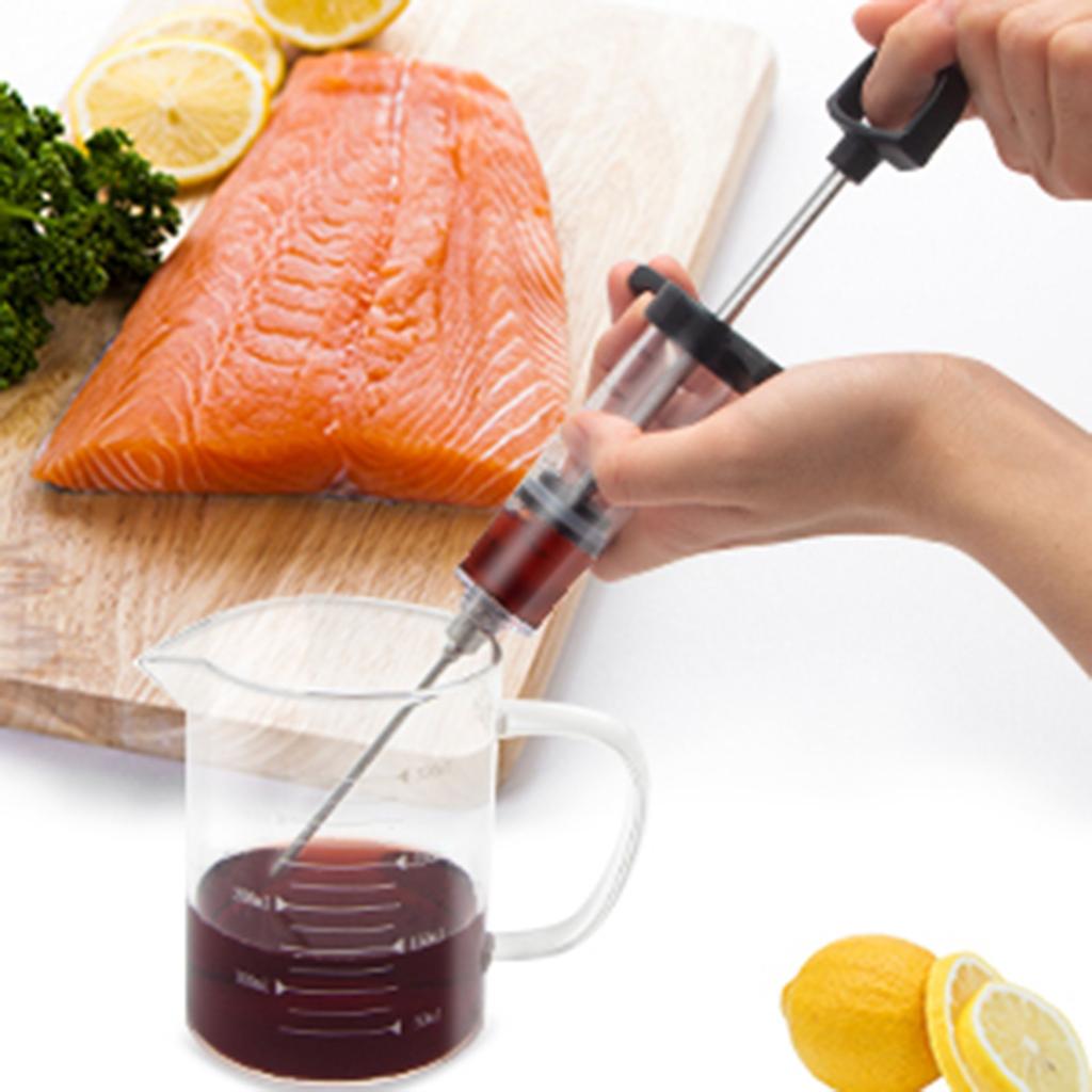 Kitchen Seasoning Syringe Turkey Needle Marinade Syringe Barbecue Syringe Baking Tool Injection Needle