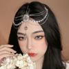 Women Drop Rhinestone Headwear Forehead Pendant Headdress Tassel Hair Chain Crystal Bridal Headband