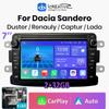 Android авторадио для Renault Dacia Duster Logan Sandero Lodgy автомобильное радио мультимедиа CarPlay BT 7 дюймов сенсорный экран 2 + 32 ГБ