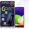Screen Protector - VCOMP - Pack of 3 - Tempered Glass - For Samsung Galaxy A22 4G - Easy To Install