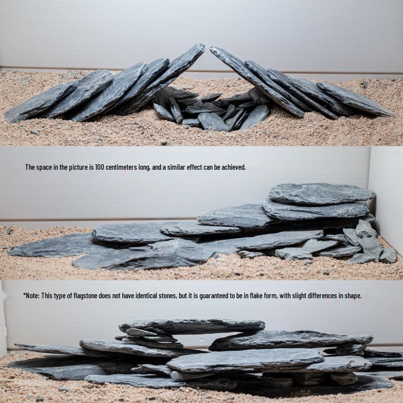 Натуральный сланец, речной камень: Ландшафтный дизайн аквариума и платформа для купания черепах