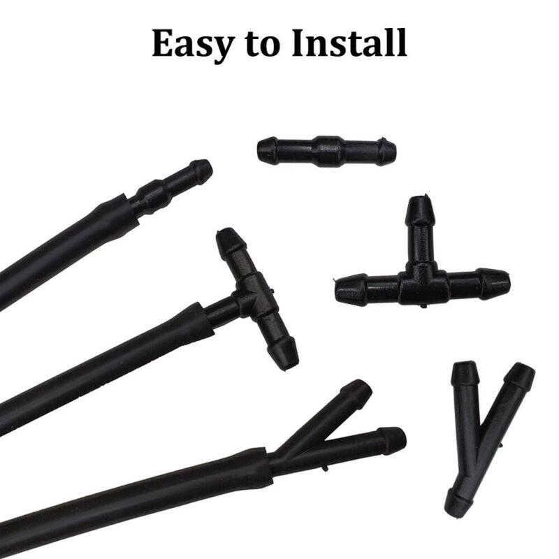 Windscreen Connector Hose 60pcs Adapter Black Fittings