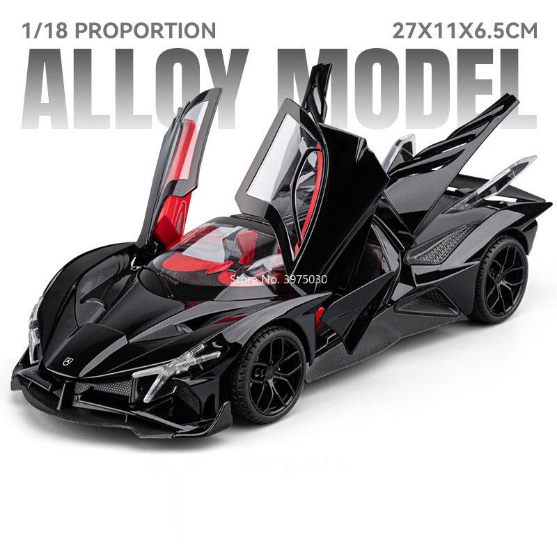 AAYP1 1:18 Apollo EVO Toy Cars Models Alloy Diecast with Light Music Miniature Supercar Wheel Steering Vehicle for Children Best Gifts