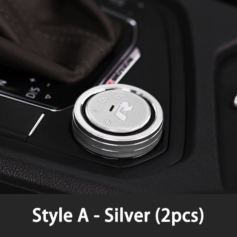 LMN1 VW 2026 Hot 2Pcs 3D Aluminum Interior Driving Mode Knob Ring Decorative Stickers For VW Volkswagen Tituan Tharu TAYRON T-ROC Car