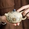 Китайский традиционный керамический чайник с шариковым отверстием-фильтром, ручная роспись цветами, чайник Сиши, заварник для чая, чайная посуда, 170 мл