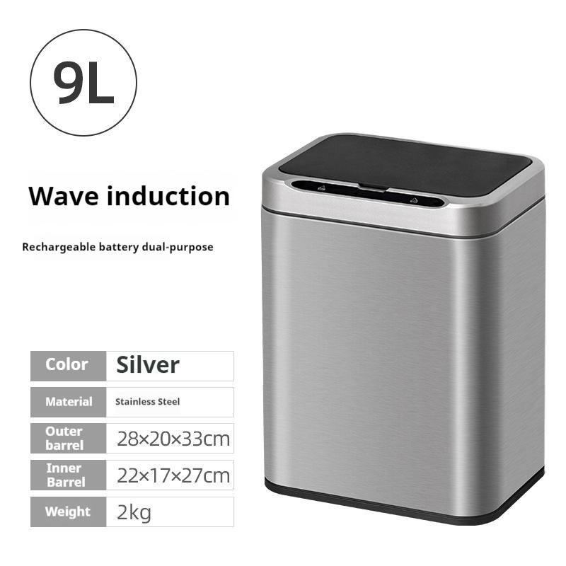 Мусорное ведро для кухни из нержавеющей стали с автоматическим датчиком, умные мусорные баки, туалетное умное мусорное ведро, мусорные баки, мусорное ведро 9/13 л