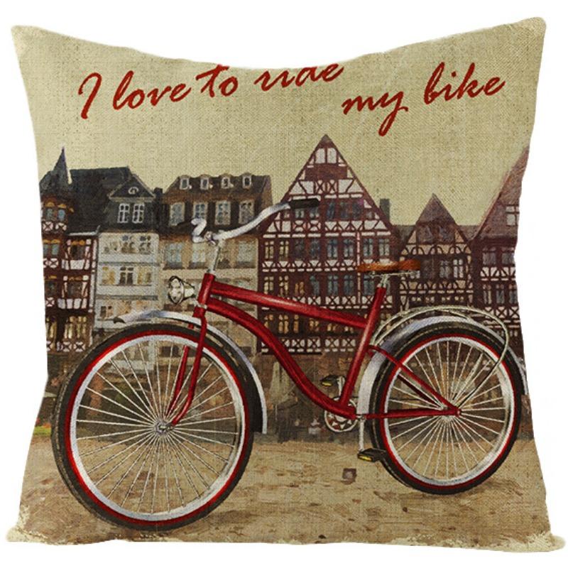 Наволочка в ретро американском стиле, полиэстер, с принтом, подушка для дома, гостиной, дивана, с принтом