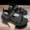 Fashion Black Outdoor Beach Sandals Men Summer Leisure Holiday Sandals Sneakers Men Shoes 2024 New Outdoor Male Retro Comfortable Casual