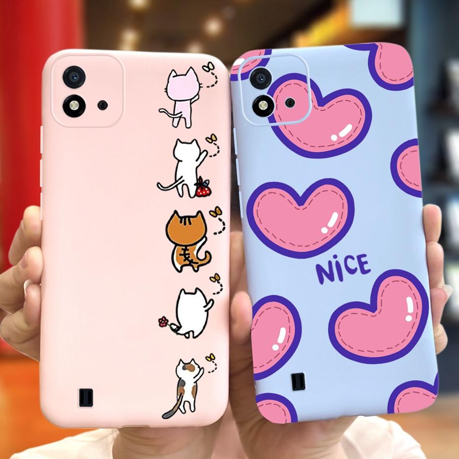 Красивый узор Чехол для телефона Для Realme C11 2021 C 11 2020 RMX2185 Макарон Силиконовые Мягкие Чехлы Обложка Для Realme C11 (2021) RMX3231