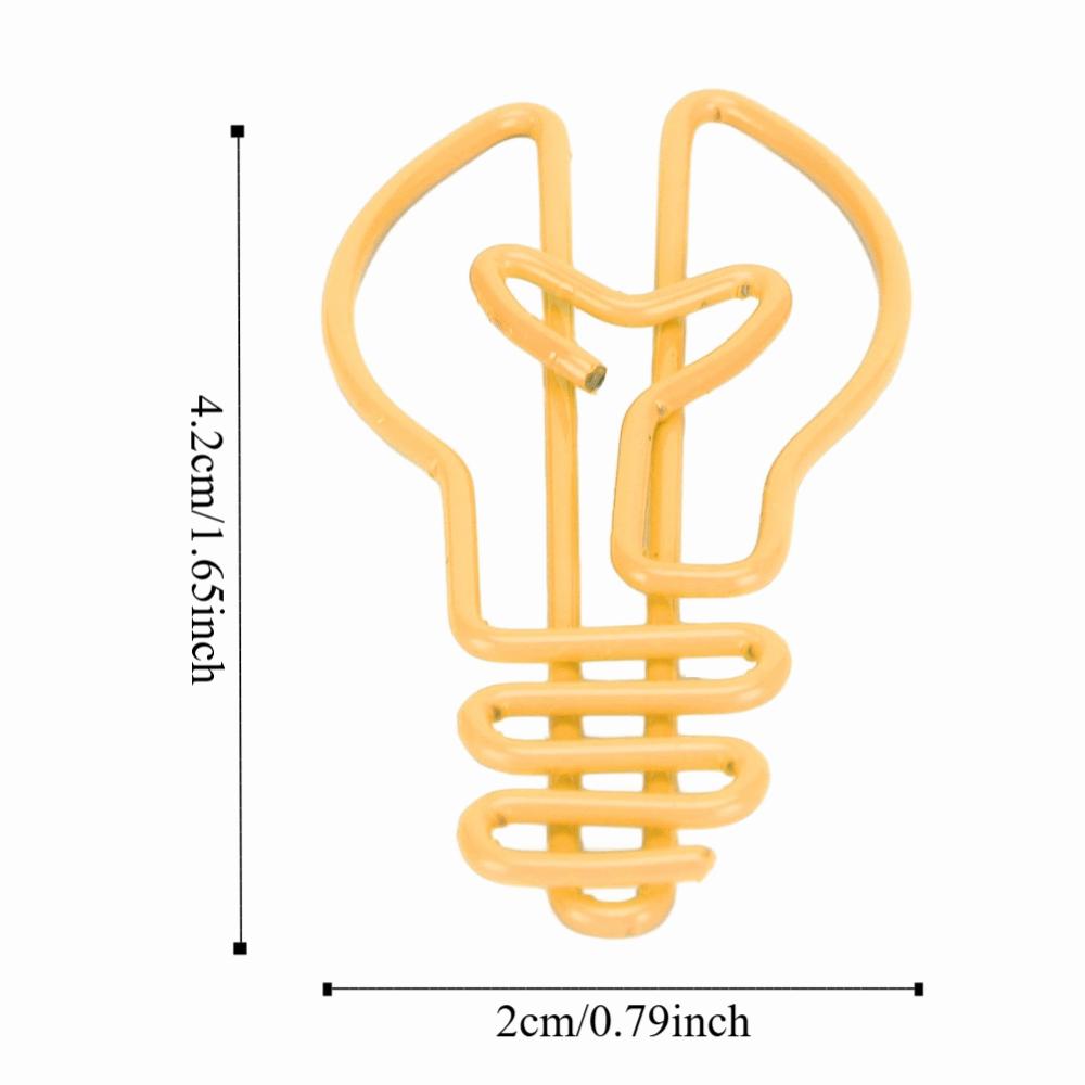 100pcs Yellow/Pink Cute Paper Clips Plastic-coated Metal Metallic Paper Clips  Office Supplies