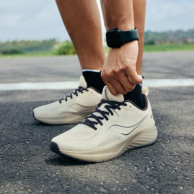 SAUCONY Повседневная амортизация Удобные Дышащие Низкие Кроссовки Lancer 3 для мужчин Бежевый Черный S28226-5