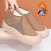 Женские ботинки Снежные Плюшевые Женские Туфли Слипоны Женская Обувь Модные Ботильоны на Платформе Большой Размер Зимние Женские Ботинки Botas Mujer