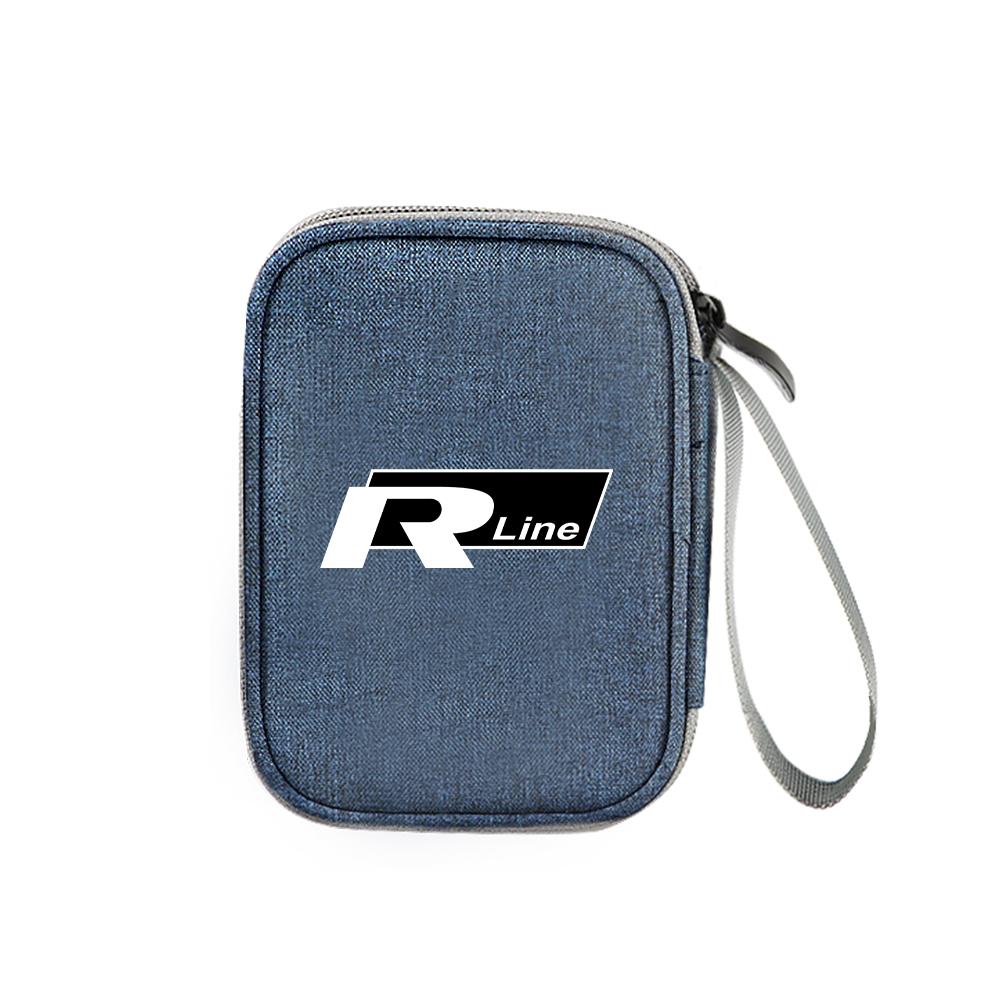 Hub Caps Car Key Pack Auto Driver's License Phone Storage Bag For Volkswagen VW R Polo Passat Rline Golf 4 5 6 Tiguan Jetta GTI