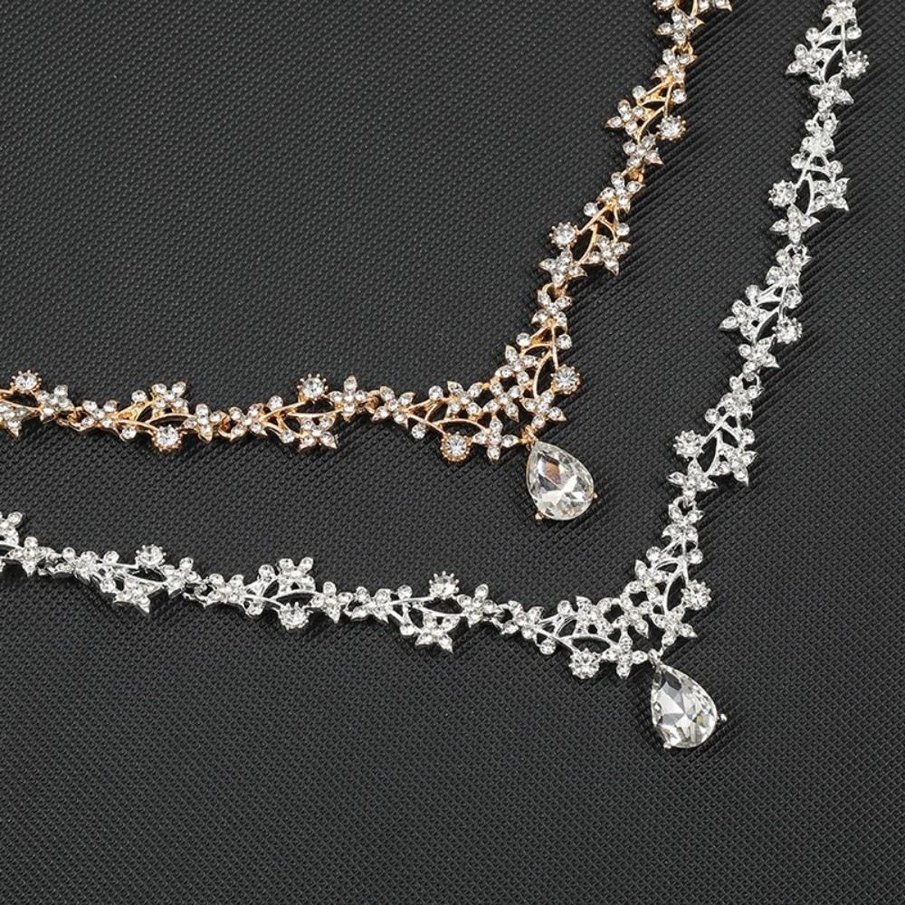 Elegant Necklace Earring Set Sparkling Crystal Bridal Necklace Wedding Jewelry Bridal Wear
