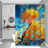 Zenitu Bathroom Shower Curtain Shielding Partition Shower Curtain Quick Dry Can Be Scrubable Light Opaque Bath