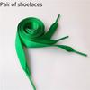 Colorful Polyester Ribbon Shoe Lace For Sneakers Satin Candy Color Flat Lace