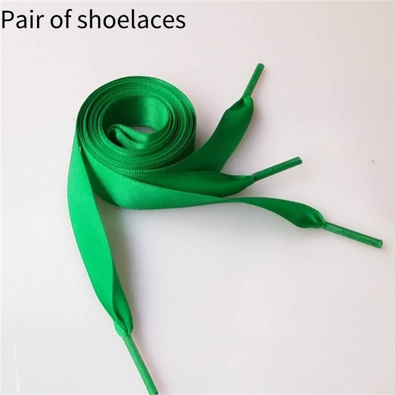 Colorful Polyester Ribbon Shoe Lace For Sneakers Satin Candy Color Flat Lace