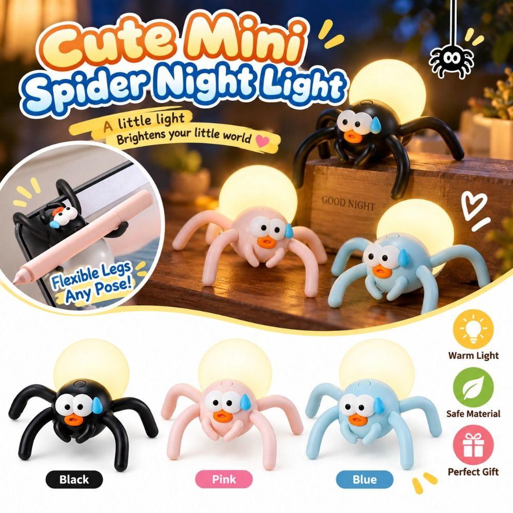 Cartoon Spider Night Light LED Atmosphere Light Cute Table Lamp Home Decor