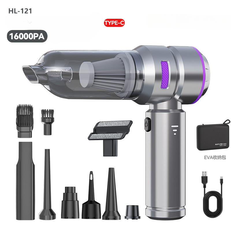 Автомобильный пылесос Бесщеточный Автомобильная беспроводная зарядка Автомобиль Дом Автомобиль Маленький Мини Высокая мощность Воздуходувка для пыли