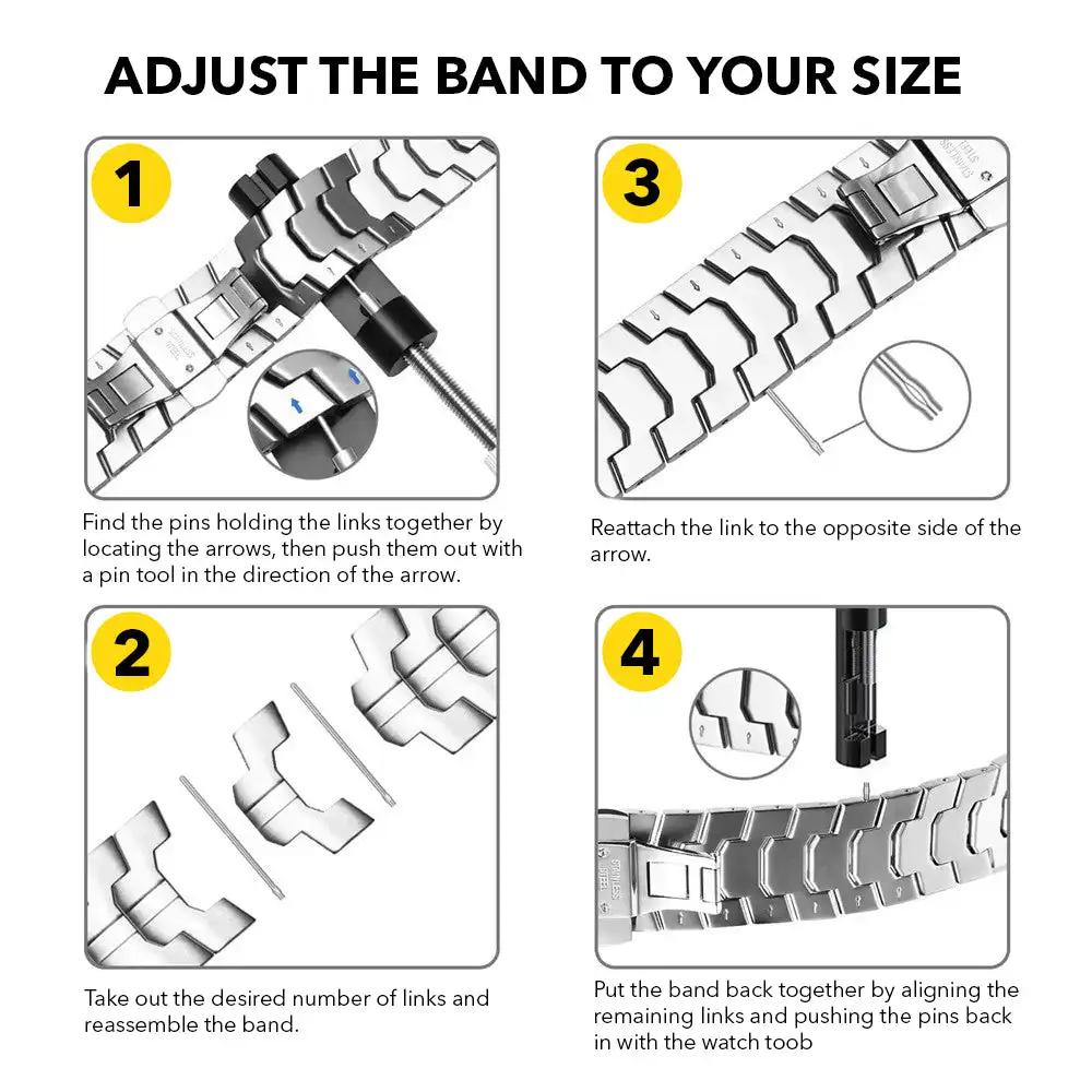 Watch Band For Google Pixel Watch 4 45mm/3 45mm Butterfly Clasp Stainless Steel Wrist Strap