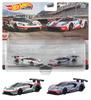 Hot Wheels Premium 2 Pack Ford GT Race, старые и HCY72 - '16 [3 больше] Белый/синий