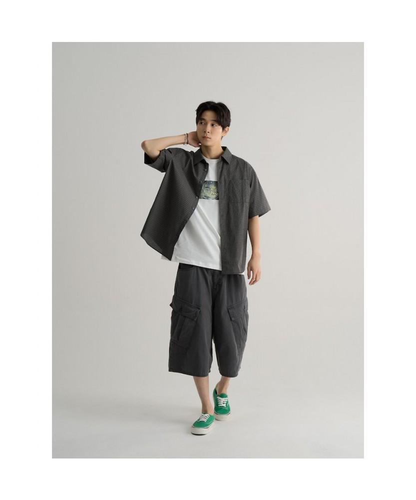 8SECONDS Oversized Check Short Sleeve Shirt Brown