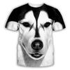 Men 3D Dog Print T Shirt Summer Tee Lovers Clothing Man Animal O Neck Short Sleeve Loose Tops Breathable Couples Shirts