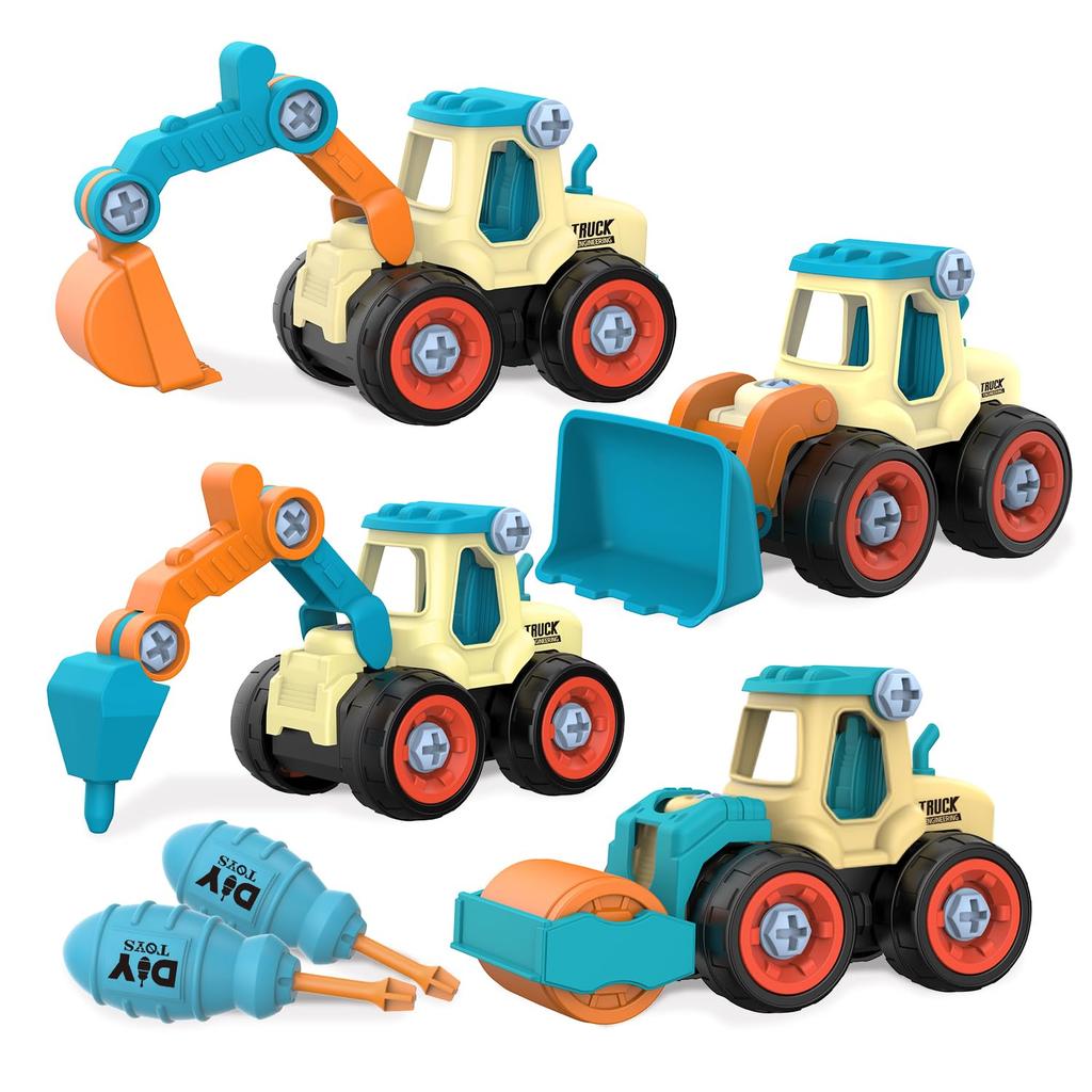 Игрушечный конструктор DIY Обучающий конструктор Песочница для ролевых игр Подарок для мальчиков и девочек Машины, Транспортные средства, 4, Игрушка, Экскаватор, Играть, Играть,