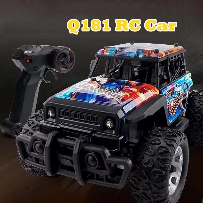 JJRC Q181 30КМ/Ч 1:20 RC машинок со светодиодными огнями 2.4Ghz с двумя моторами RC Monster Truck All Terrain Off Road High Speed RC гоночный автомобиль игрушка детский подарок
