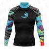 Мужская футболка с длинным рукавом Rash Guard, быстросохнущая, с защитой от УФ, для плавания, серфинга, снорклинга, водных видов спорта