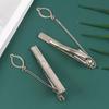 1Pc  Men Silver Necktie Tie Clip Stainless Steel Plain Clasp Bars Pins Clips