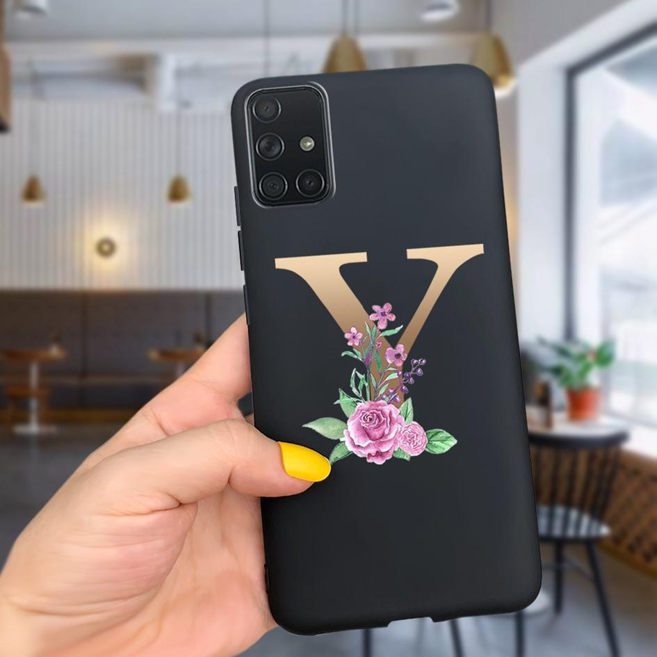 A51 Милый чехол с буквами для Samsung Galaxy A51 Чехол SM-A515F Тонкий Матовый Щит Матовый Fundas Для Samsung A51 A 51 5G Чехлы