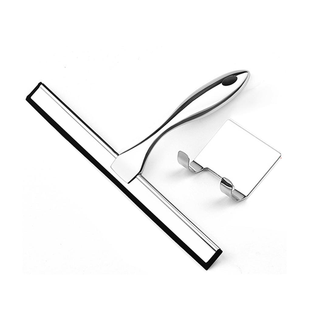 Нержавеющая сталь скребок для душа с крючками для дверей душевой кабины стеклоочиститель для окон и зеркал в ванной комнате бытовой инструмент для уборки