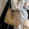 Новая летняя сумка-ведро большой вместимости с завязками на шнурке для женщин, японская повседневная сумка через плечо, уличная сумка для поездок на работу и обратно